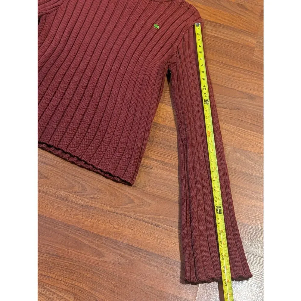 Vintage Y2K Abercrombie & Fitch A92 Ribbed Turtleneck Sweater Mens M Burgundy